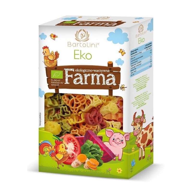Bartolini Makaron Semolinowy Z Warzywami Dla Dzieci Farma 250 g | Bio Planet – Bartolini packaging