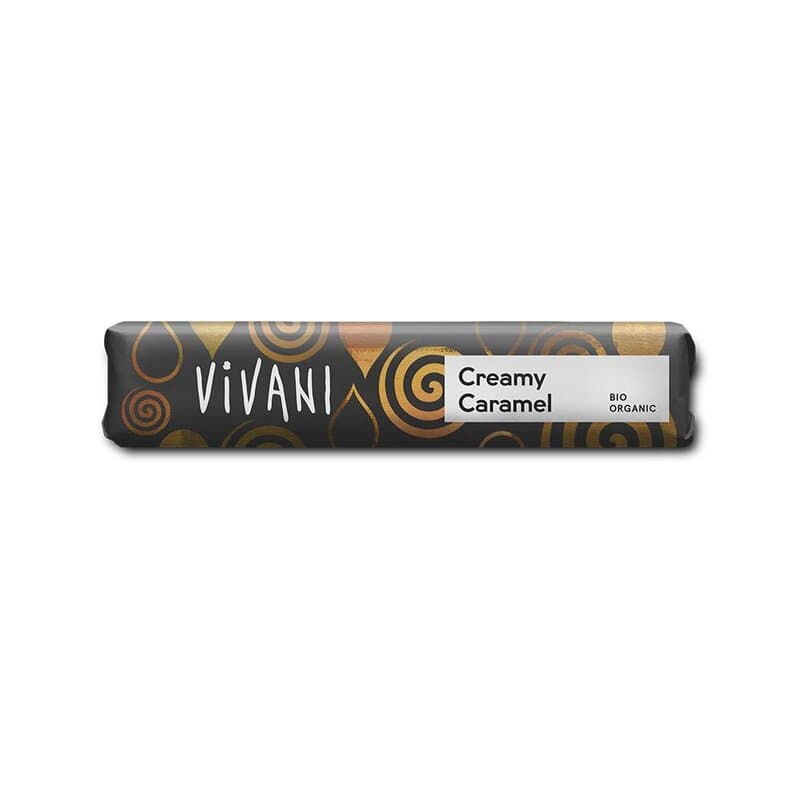 Ljus Choklad Karamell 40g | Vivani – Vivani förpackning