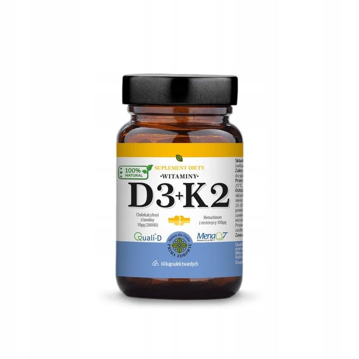 Primabiotic Vitaminer D3 + K2 60 kapslar | Prima Zdrowie – Prima Zdrowie förpackning