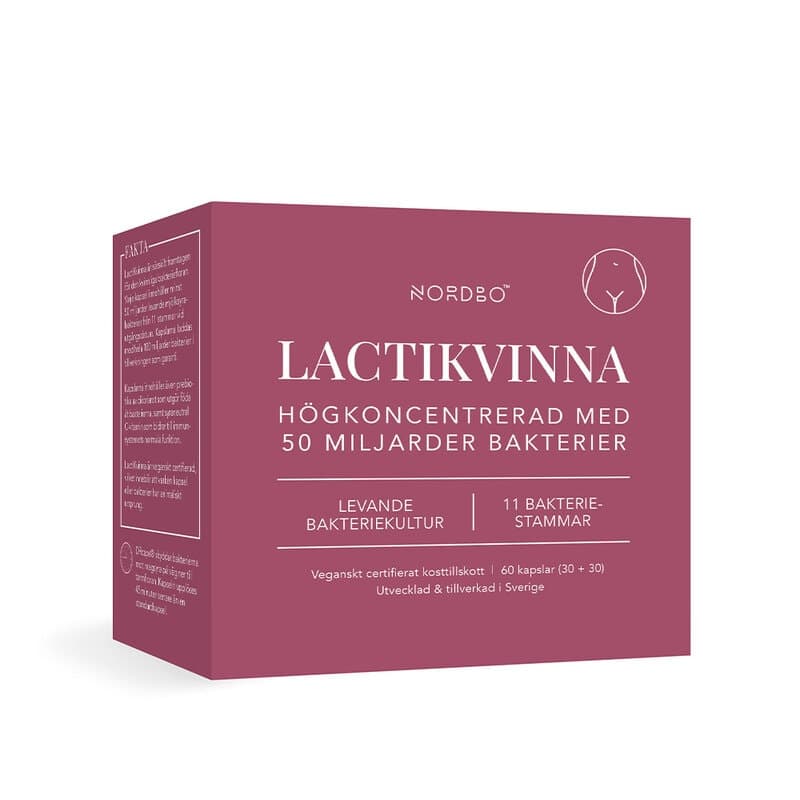 LactiKvinna 50 mil milhões 30+30 cápsulas | Nordbo – Nordbo embalagem