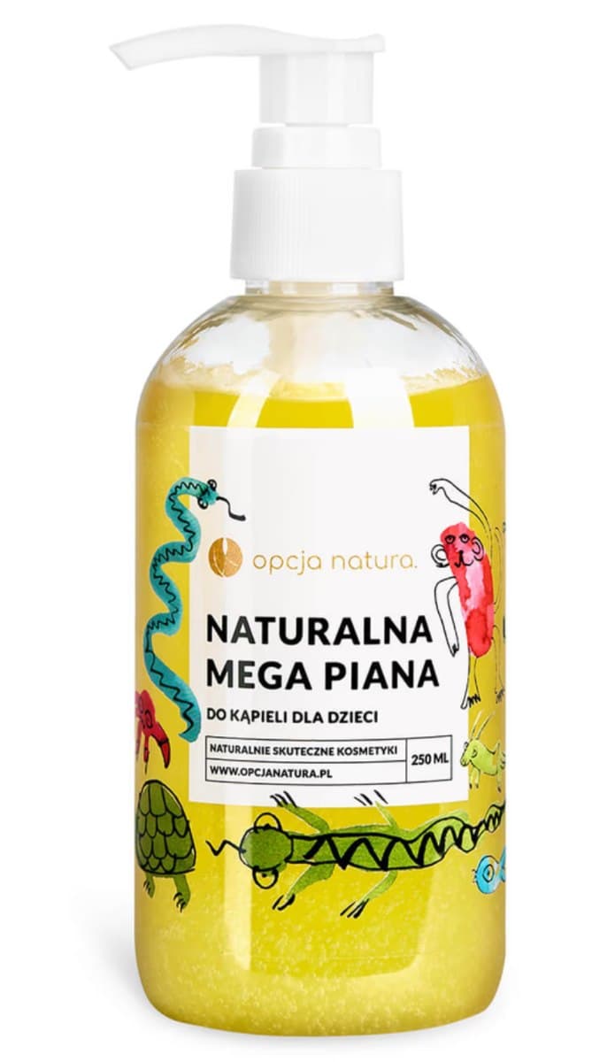 Opcja Natura - Natural Mega Bath Foam For Kids - 250ml – Opcja Natura opakowanie