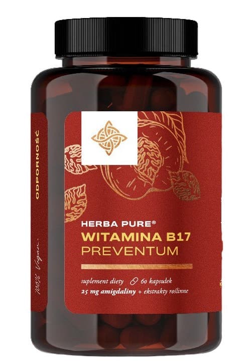 Herba Pure - Vitamin B17 Preventum - 60 Kapseln – Herba Pure Verpackung