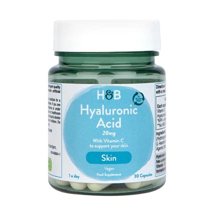Holland & Barrett Acide Hyaluronique avec Vitamine C - 30 gélules – Holland & Barrett emballage