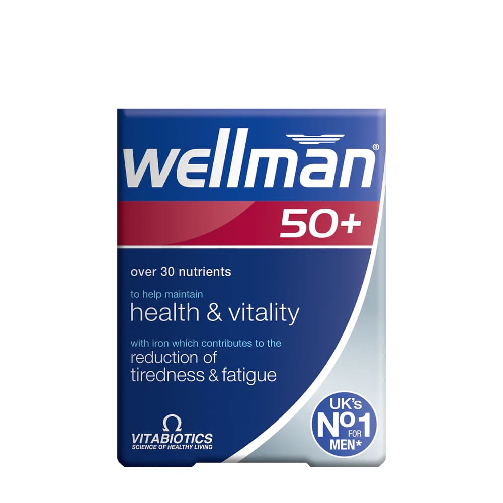 Vitabiotics Wellman 50+ - 30 Tablets – Vitabiotics packaging
