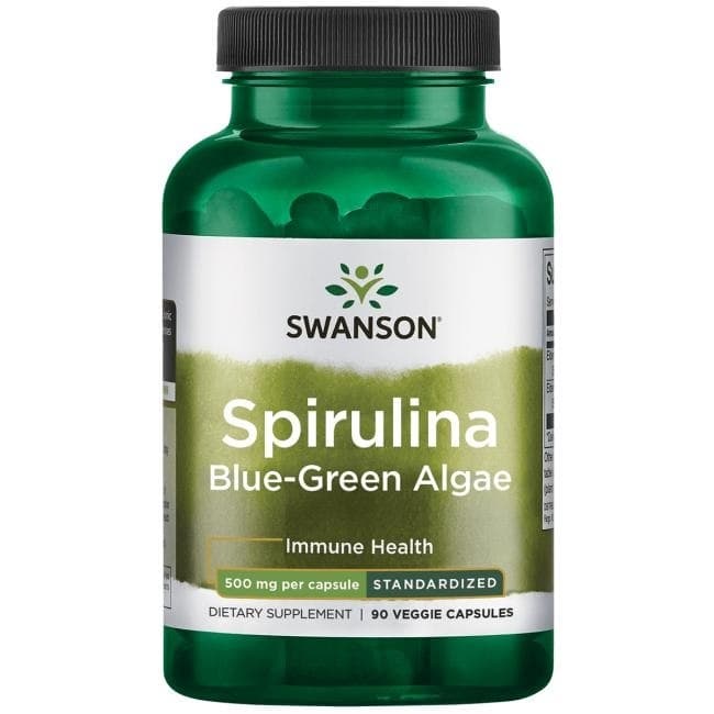 Swanson Spirulina Blue-Green Algae 500 mg - 90 vegetabiliska kapslar