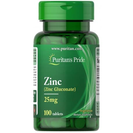 Puritan's Pride - Zinco 25mg - 100 Comprimidos