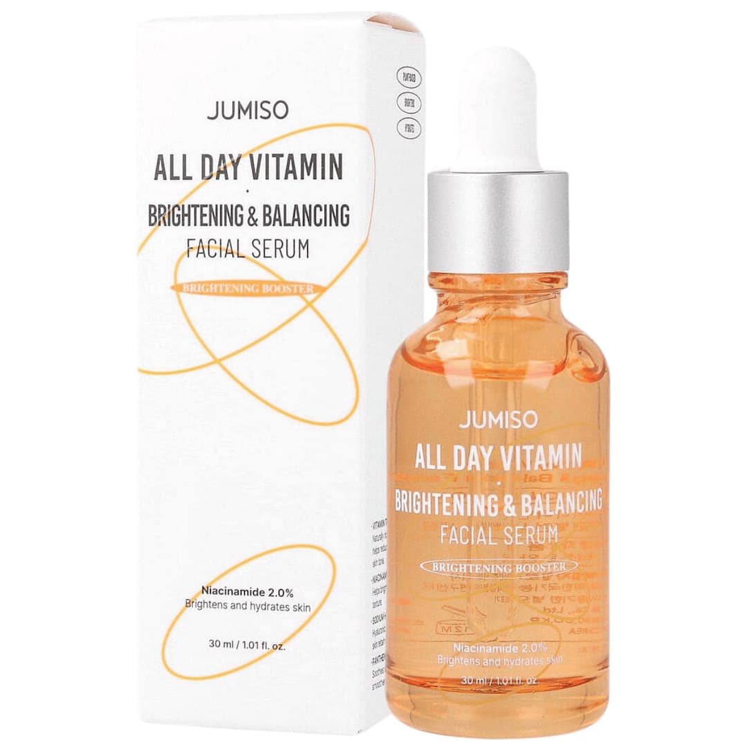 JUMISO - All Day Vitamin Brightening & Balancing Facial Serum – JUMISO förpackning