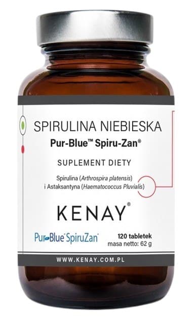 Kenay Spirulina Blå Pur-Blue Spiru-Zan 120 tabl. – Kenay förpackning