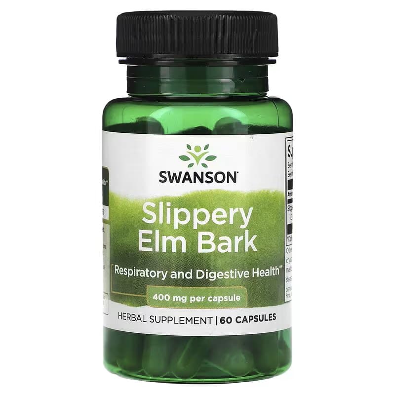 Swanson - Slippery Elm Bark - 60 Caps – Swanson förpackning