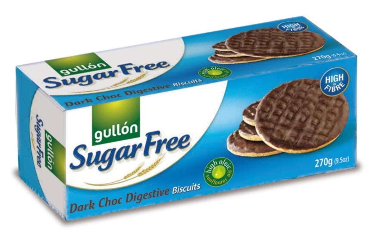 GULLON Ciastka Digestive Dark Choco zonder toegevoegde suiker 270 g | Aka