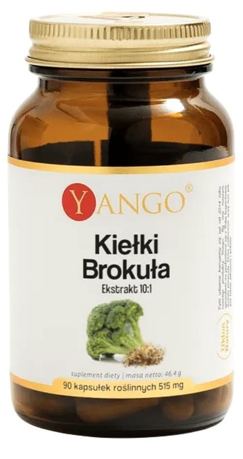 Yango Broccoli Sprouts Extract 10:1 - 120 wegetariańskich kapsułek – Yango packaging