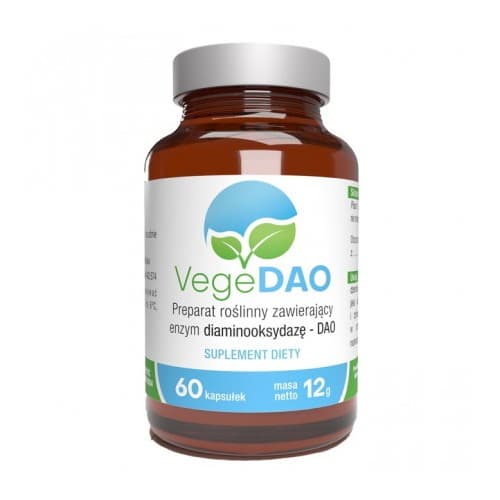 Vegedao - Diamine Oxidase Enzym Dao - 60 kapsler – Vegedao packaging