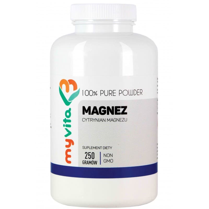 MyVita - Magnésio Citrato (Pó de Citrato de Magnésio) - 250g – MyVita packaging