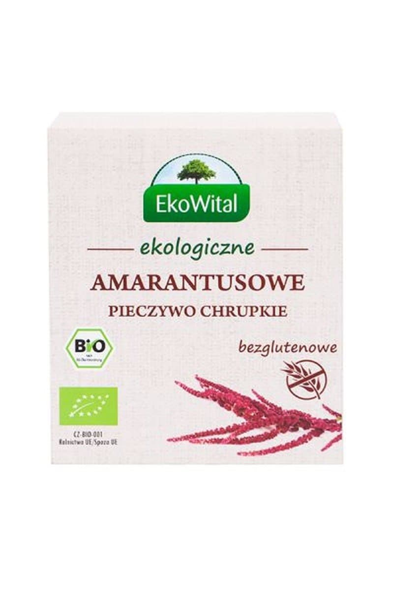 EKOWITAL Pieczywo chrupkie z amarantusem bezglutenowe BIO 100 g – EKO WITAL förpackning