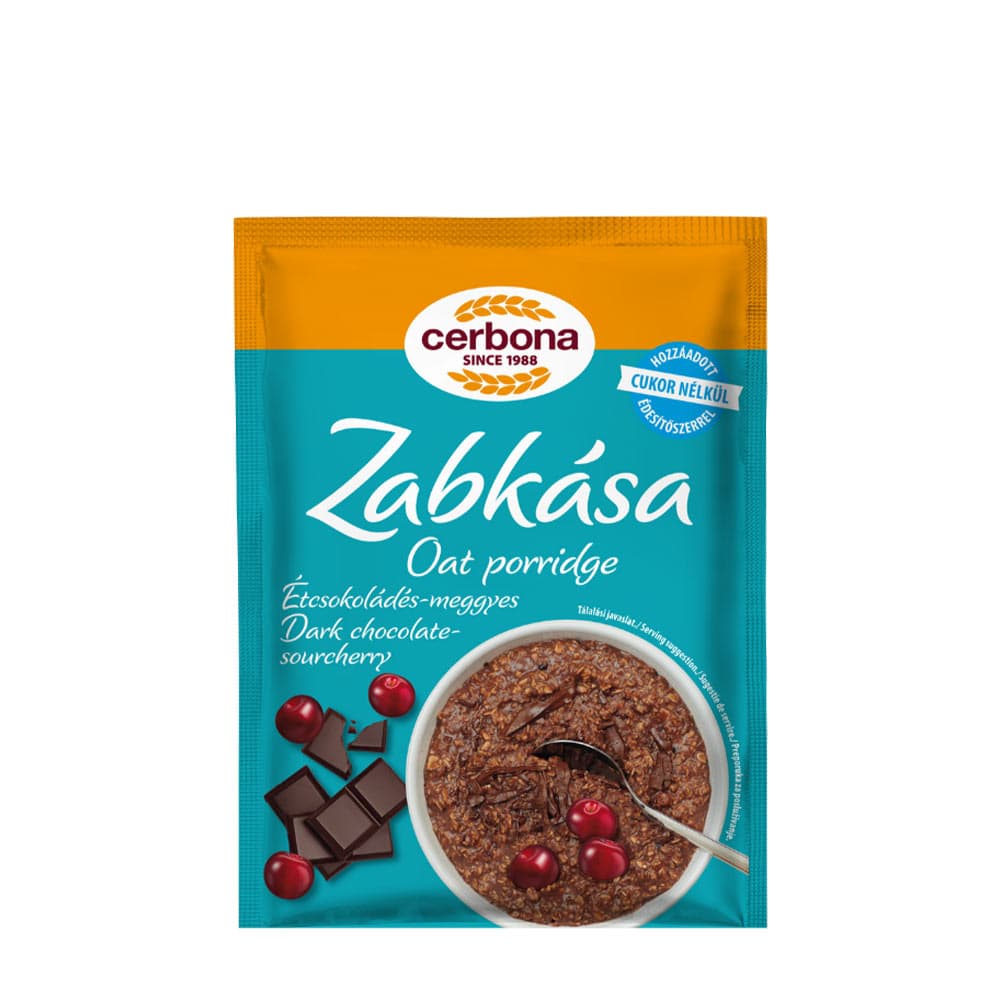 Cerbona - Dark Chocolate- Sour Cherry Porridge - 50g