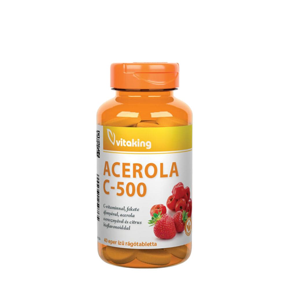 Vitaking Vitamin C 500 Acerola Hallon - 40 Tabletter – Vitaking förpackning