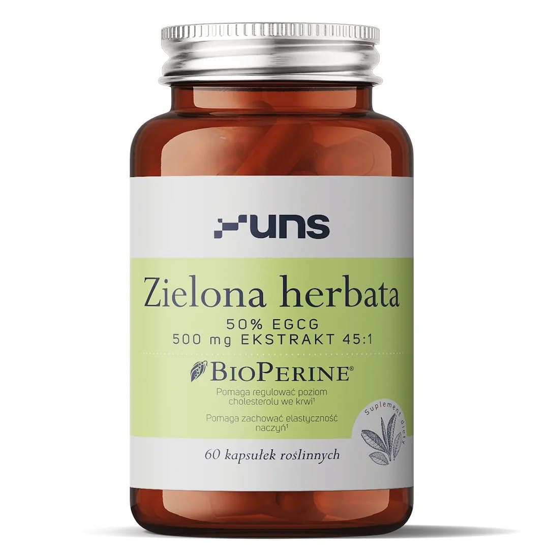UNS Zielona Herbata + Bioperine 60 kapsułek wegetariańskich – UNS packaging