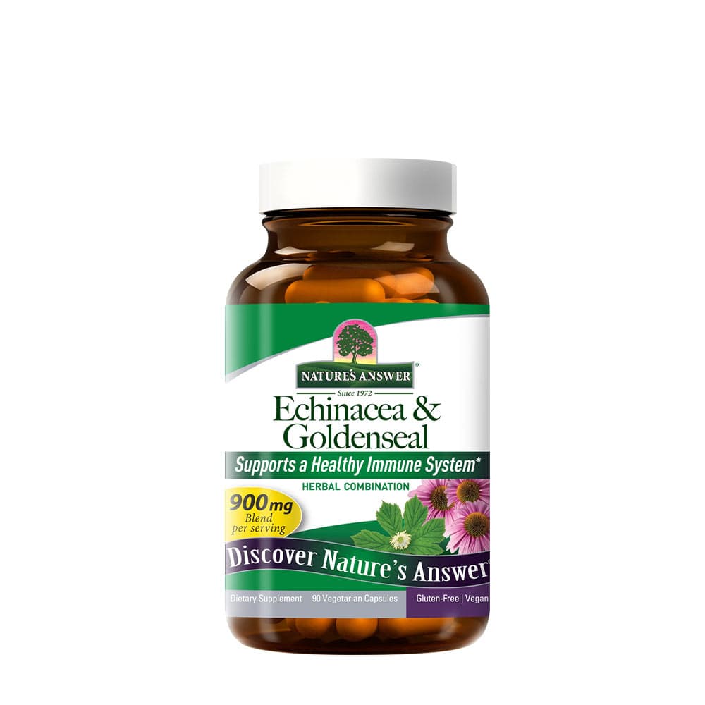 Nature's Answer Echinacea i Goldenseal - 90 wegetariańskich kapsułek