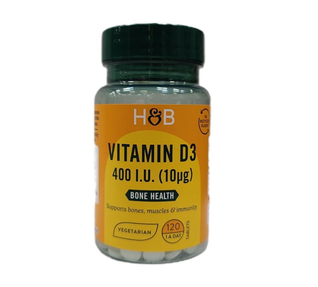 Holland & Barrett - Vitamina D3, 10mcg – Holland & Barrett packaging