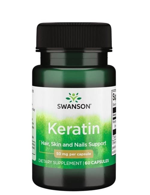 Swanson Keratin 50 mg - 60 cápsulas – Swanson embalagem