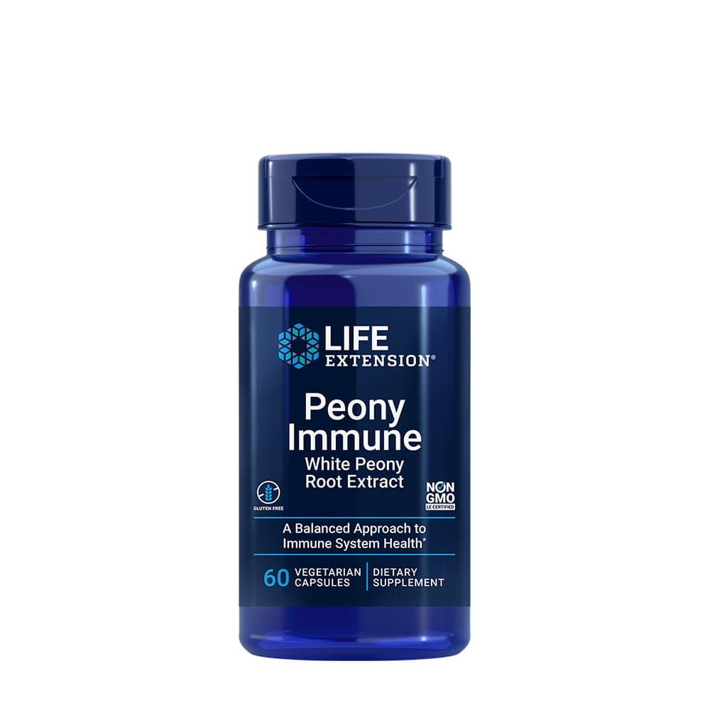 Life Extension Peony Immune 600 mg - 60 plantaardige capsules – Life Extension packaging
