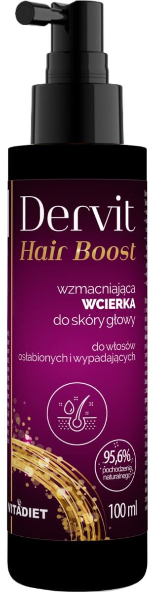 VITADIET Dervit Hair Boost wzmacniająca wcierka 100 ml – VitaDiet förpackning