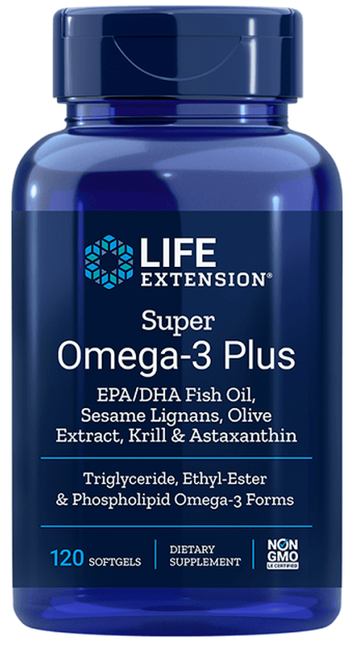 Life Extension Super Omega-3 Plus 120 capsules molles – Life Extension packaging