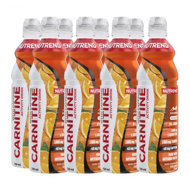 Nutrend - Carnitin Aktivitätsgetränk mit Koffein, Kohlensäurefrei – Nutrend Verpackung