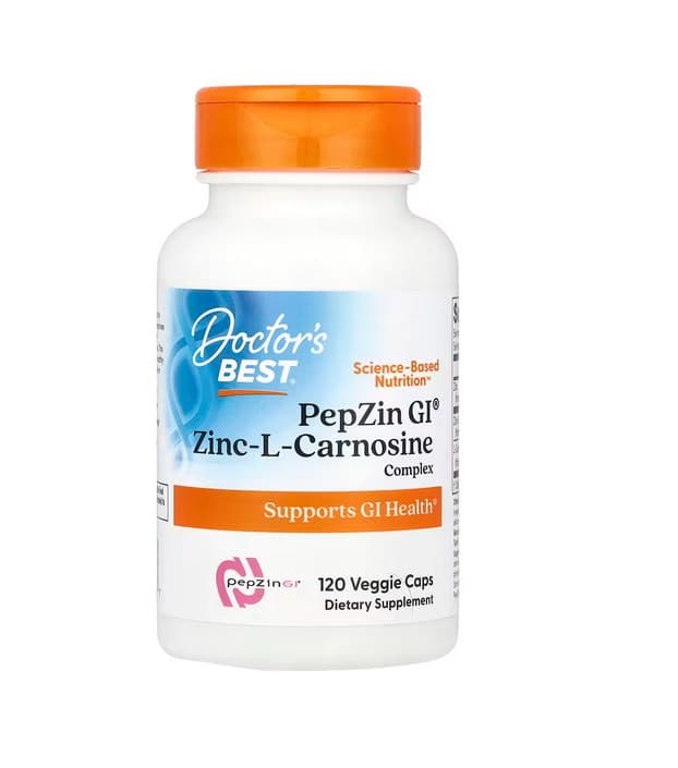 Doctor's Best PepZin GI Complesso di Zinco-L-Carnosina 120 Capsule – Doctor's Best confezione