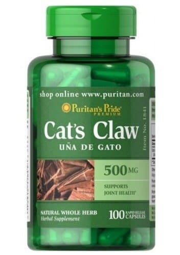 Puritan's Pride Cat's Claw (Koci Pazur) 500 mg 100 kapslar – Puritan's Pride förpackning