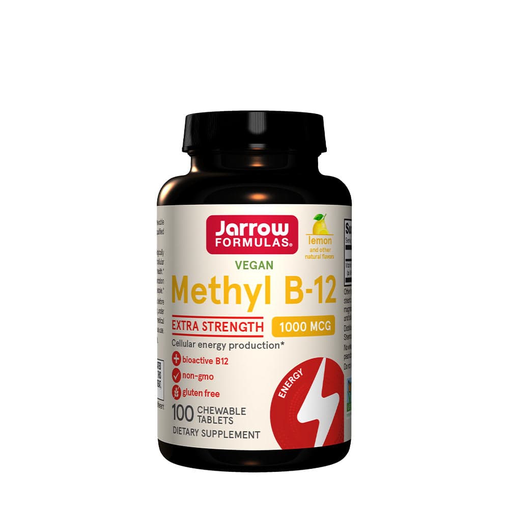 Jarrow Formulas - Methyl B-12 1000mcg Comprimidos Masticables Veganos, 100 uds – Jarrow Formulas empaque
