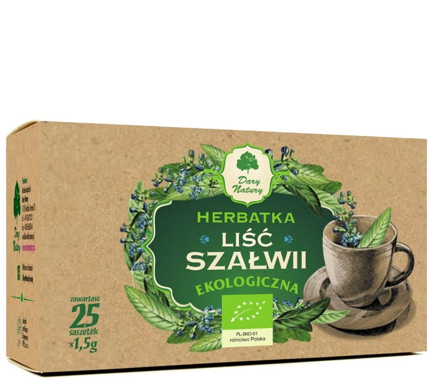 Dary Natury - Salbei-Blatt Fix Organic 25*1,5g – Dary Natury Verpackung