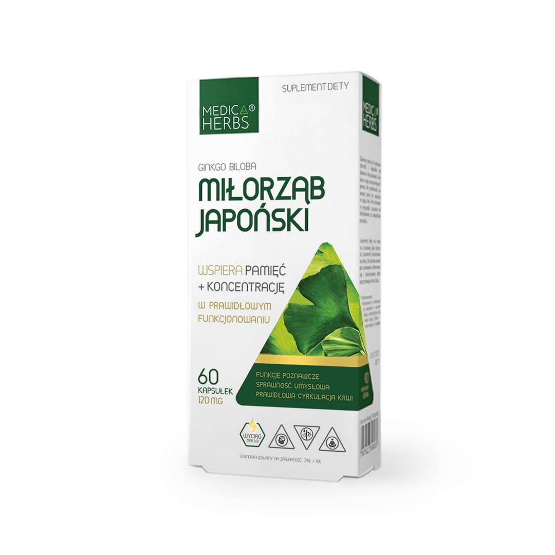 Medica Herbs - Ginkgo Biloba - 60 cápsulas – Medica Herbs empaque