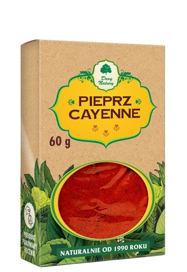 Dary Natury - Cayenne Pepper - 60g – Dary Natury verpakking