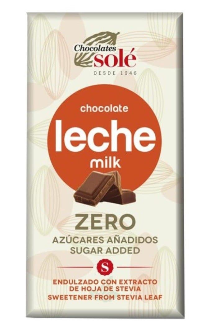 SOLE Milk Chocolate without sugar with stevia KETO 100 g | EKO WITAL – Solé packaging