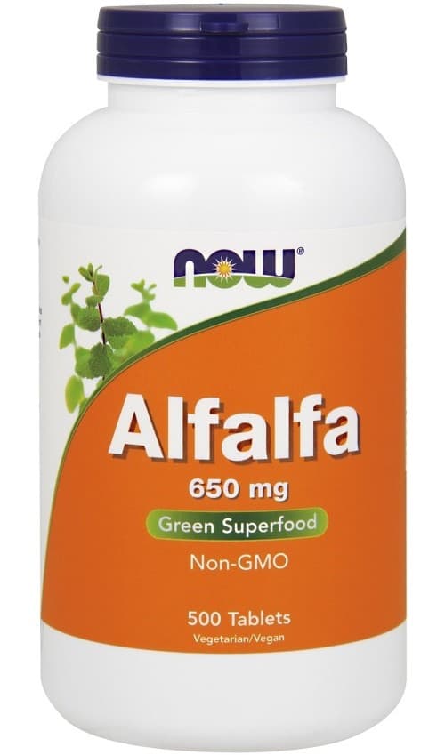 NOW Foods - Alfalfa Super Green - 500 comprimidos – NOW Foods packaging