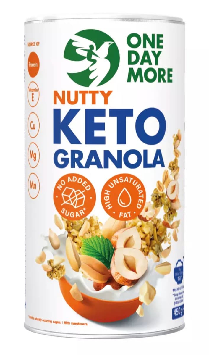 ONEDAYMORE Keto Granola 450g – One Day More packaging