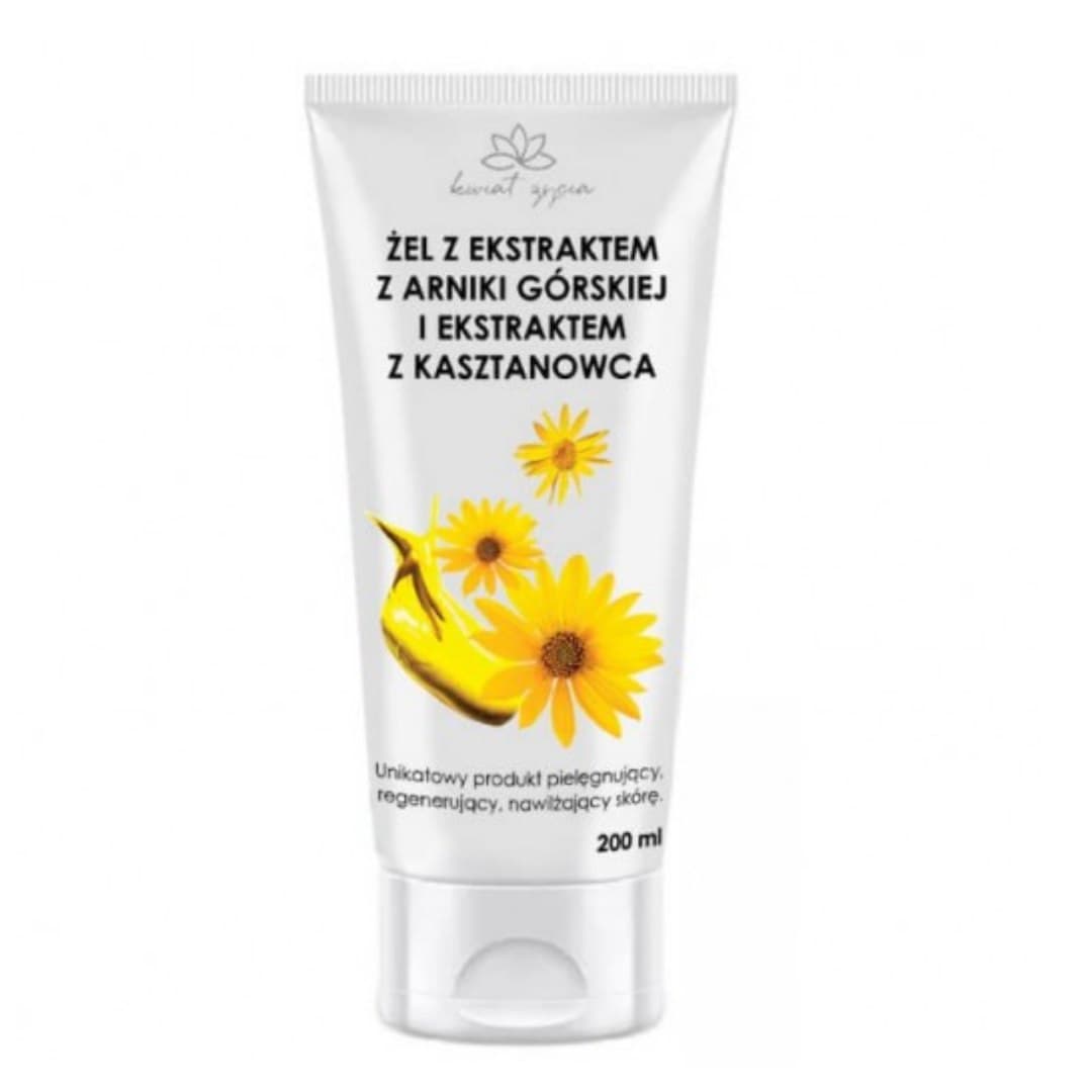 Kwiат Arnica - Gel with Mountain Arnica Extract and Chestnut Extract – Kwiат Arnica förpackning