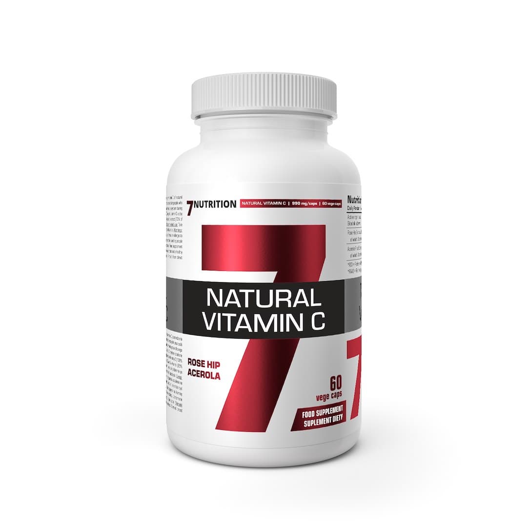 7 Nutrition Natural Vitamin C - 60 Vegetabiliska Kapslar – 7 Nutrition förpackning