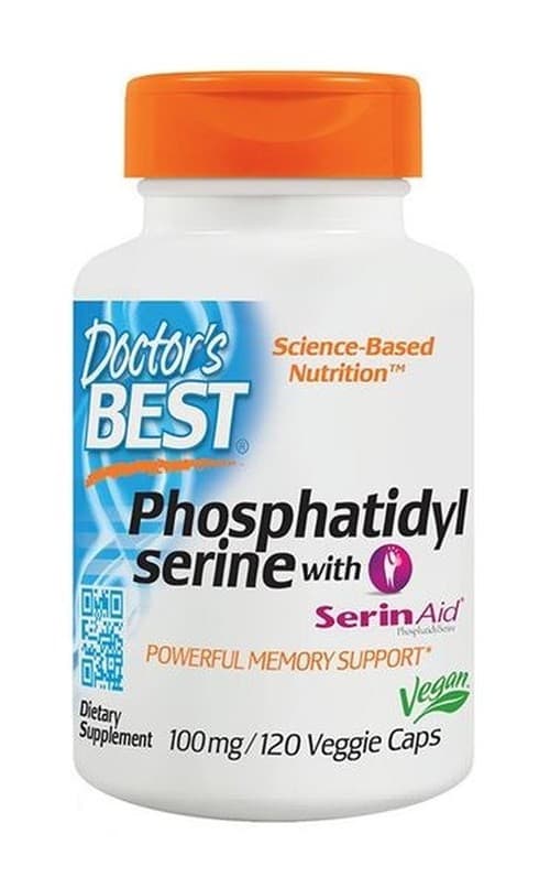 Doctor's Best Phosphatidyl Serine 100 mg - 120 cápsulas vegetarianas – Doctor's Best empaque