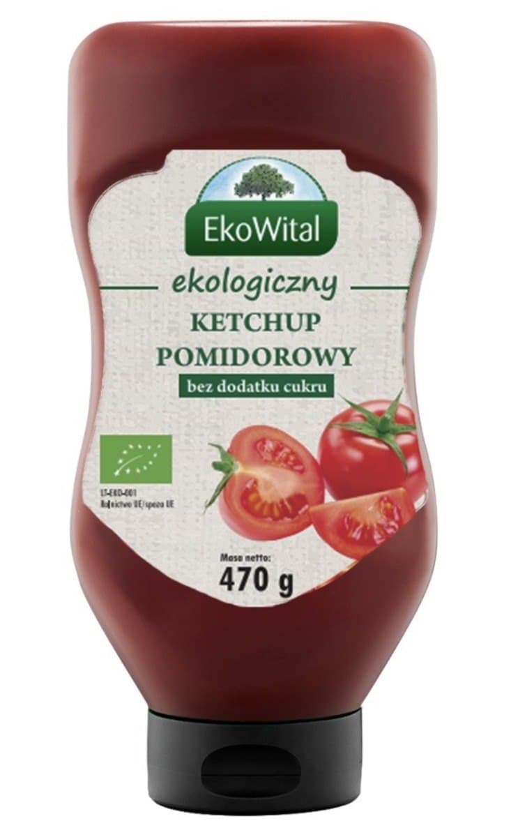 EKOWITAL Ketchup sem açúcar adicionado BIO 470 g