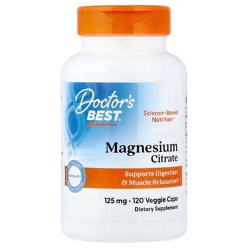 Doctor's Best Magnesium Citrate 125mg, 120 vegetarische capsules