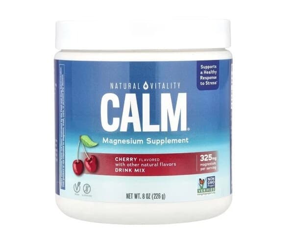 Natural Vitality - Calm Magnesium Powder (Cerise - 226g) – Natural Vitality emballage
