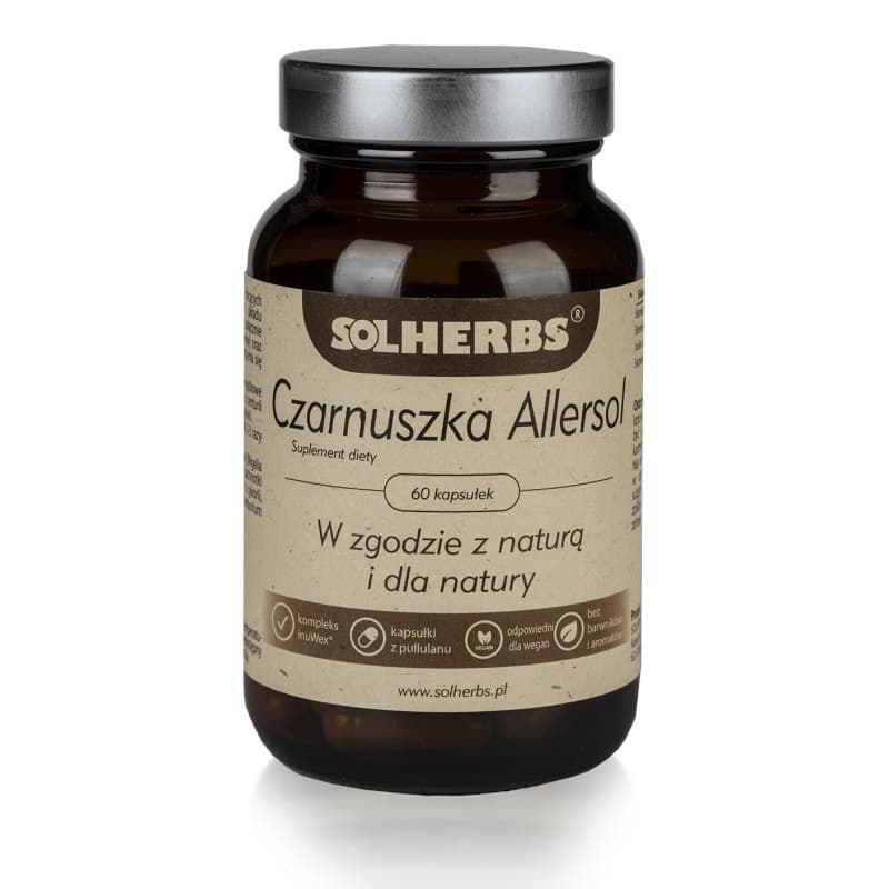 SOLHERBS Czarnuszka Allersol 60 Kapseln – Solherbs Verpackung
