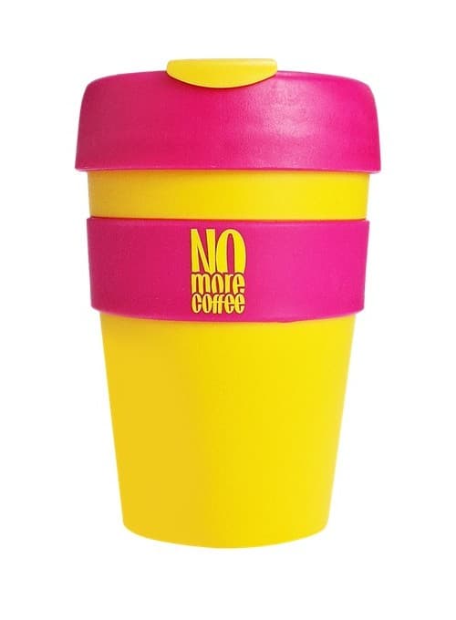 No More Coffee Mug, Giallo-Rosa - 340 ml | OstroVit – No More Coffee packaging