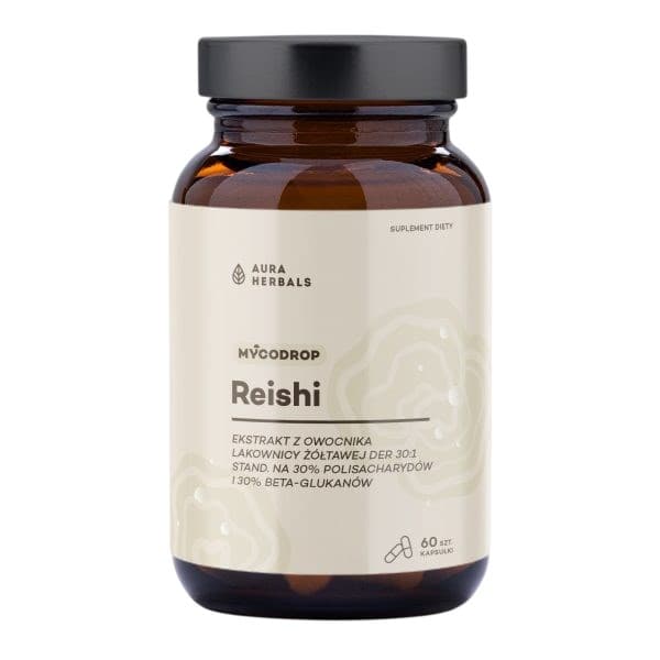 Aura Herbals Reishi Mycodropextract 30:1 – 60 kapslar