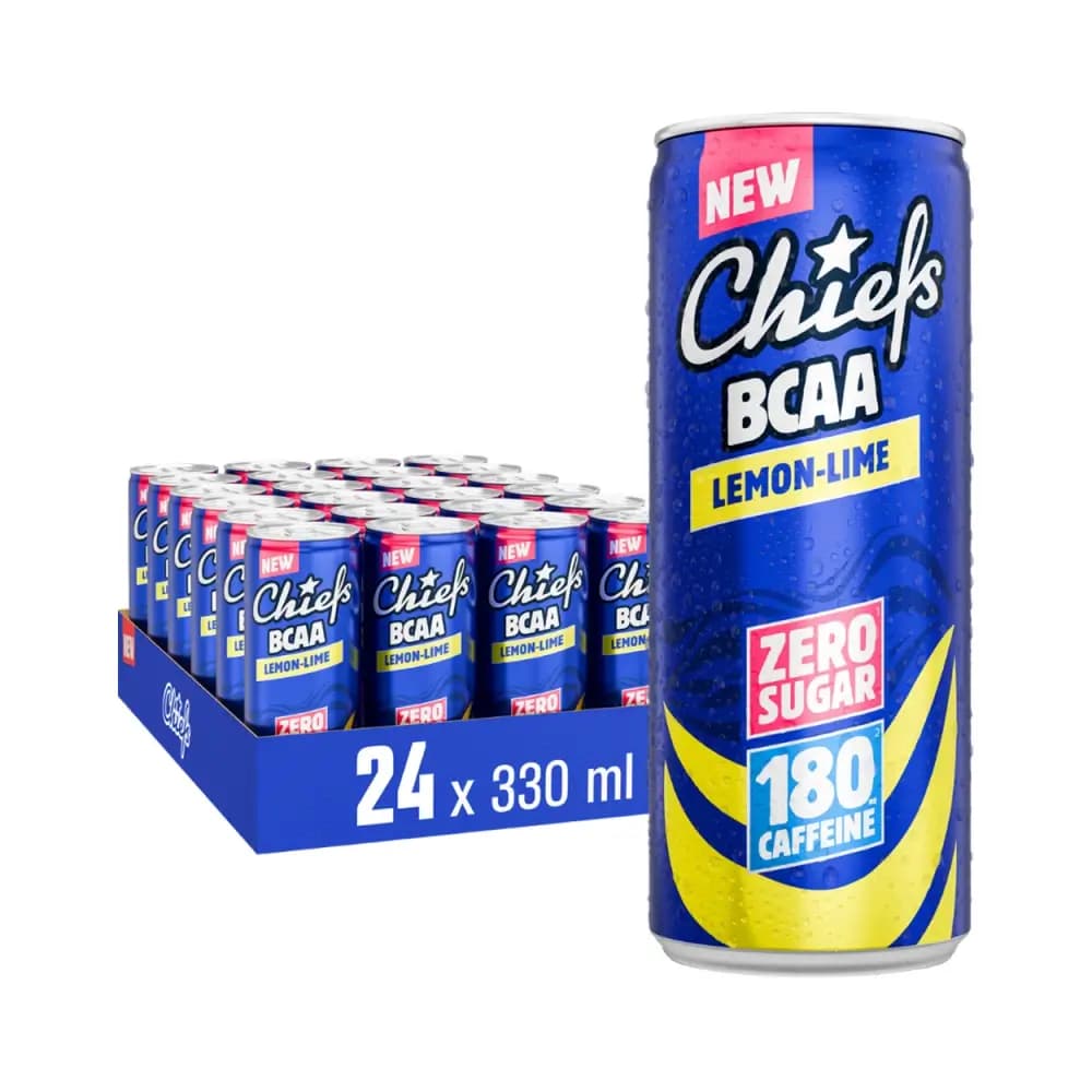 Chiefs BCAA Międzynarodowa wersja Lemon-Lime 24x330ml – Chiefs opakowanie