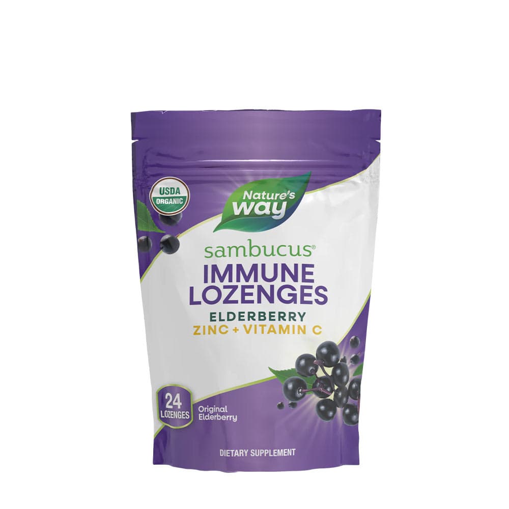 Nature's Way - Sambucus Immune Organic Pastillas - 24 pastillas – Nature's Way empaque