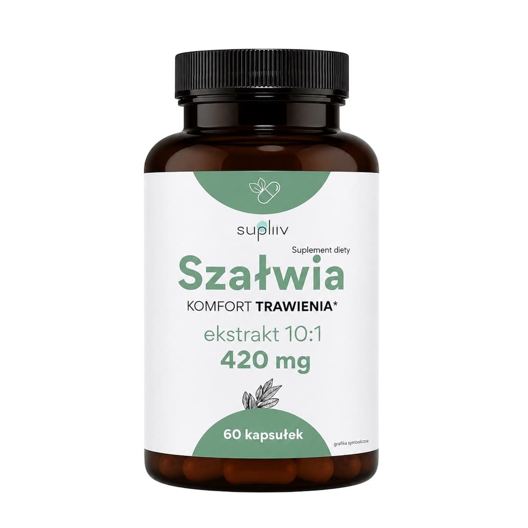 Supliiv - Sage Digestion Comfort Extract 10:1 - 60 Caps – Supliiv förpackning