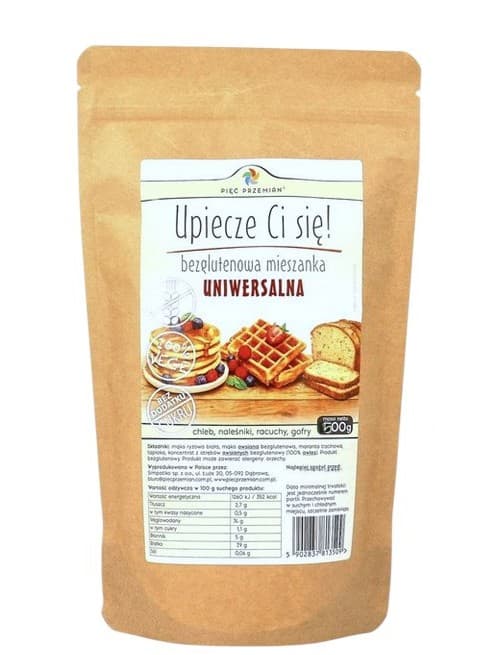 Pięć Przemian - Upieczę Ci Się! Universelle Glutenfreie Mischung - 500g – Pięć Przemian Verpackung